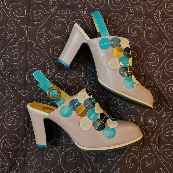 Fluevog Attic Tziporah Stunning slingback heels - Picture 2 of 6